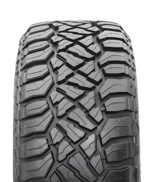 Terramax RT tread pattern with stone ejectors and siping