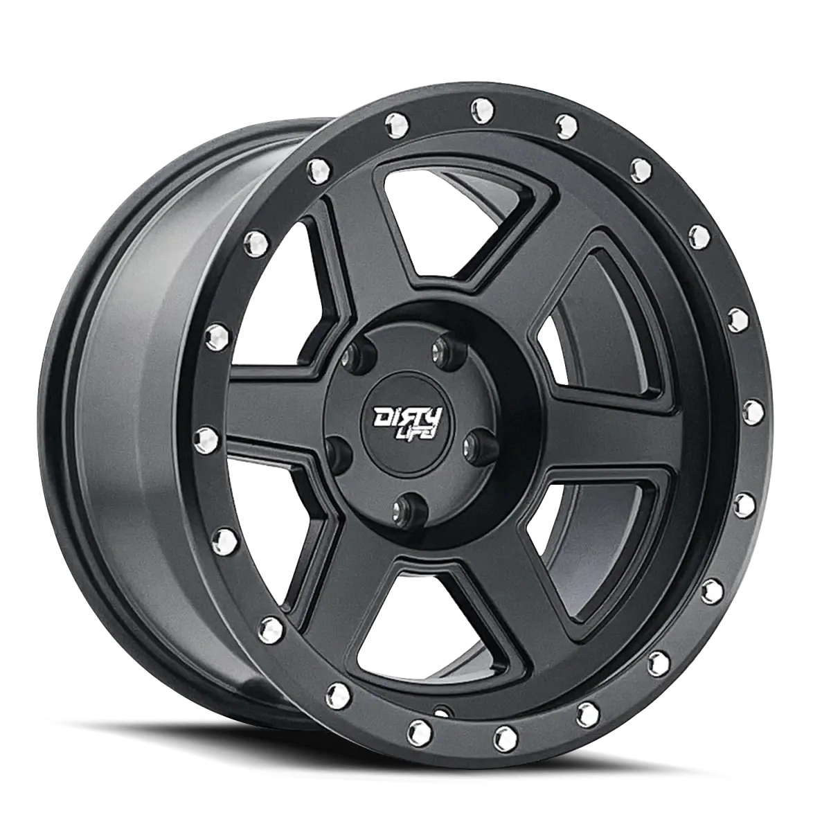 DIRTY LIFE A9315 COMPOUND 17X9 MATTE BLACK W/ MATTE BLACK LIP PCD 139.7 ET 0
