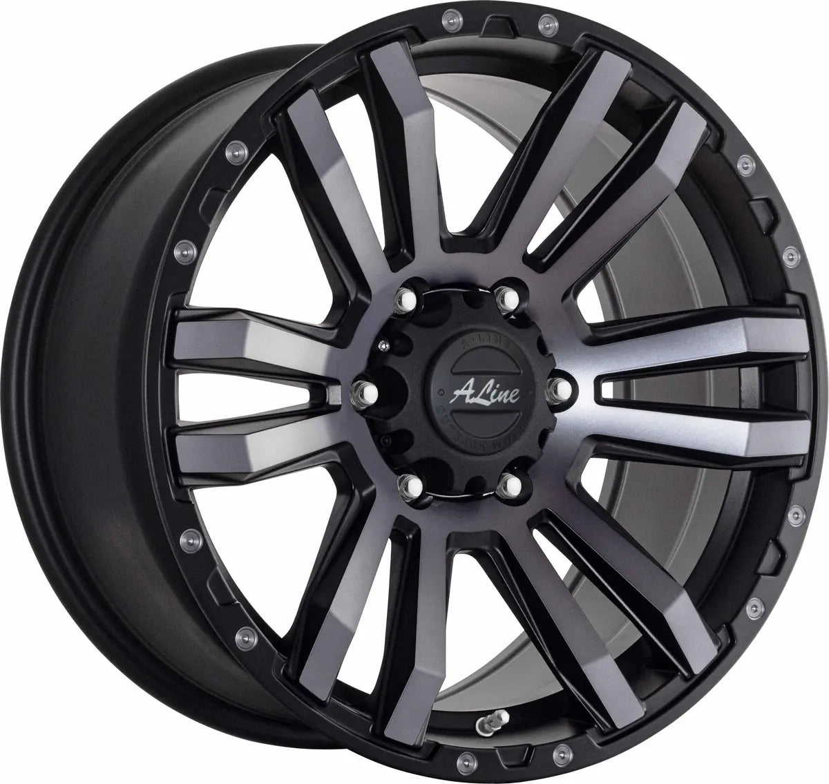 A-LINE SCAVENGER 17X9 SATIN BLACK PCD 6/114.3 ET 20 SET OF 4