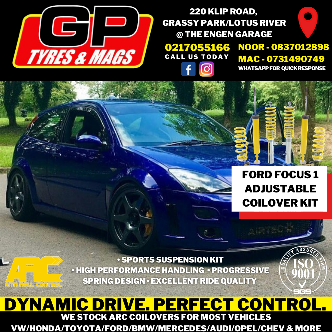 FORD FOCUS 1 ARC HEIGHT ADJUSTABLE COILOVER SET