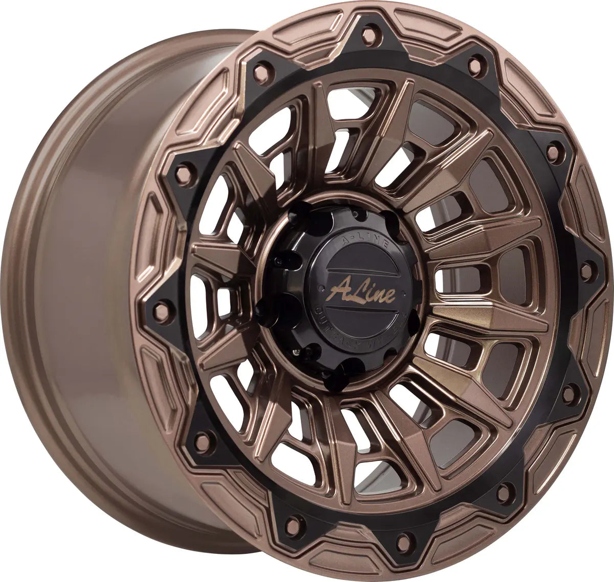 A-LINE EAGLE 17X9 BRONZE BLACK LIP PCD 5/150 ET -10 SET OF 4