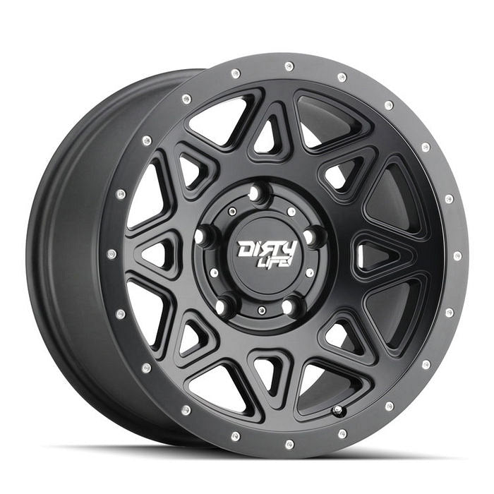 DIRTY LIFE A9305 THEORY 18X9 MATTE BLACK W/ MATTE BLACK LIP PCD 120 ET 20