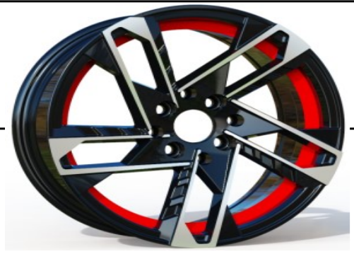 NDT YZTV78 15X6.5 MACHINE BLK RED LINE PCD 4X100 ET 35