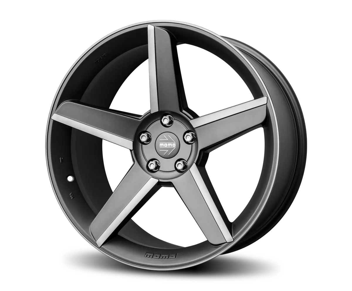 MOMO STEALTH 20X8.5 MAG-MATTE ANTHRACITE POLISHED PCD 108 ET 45