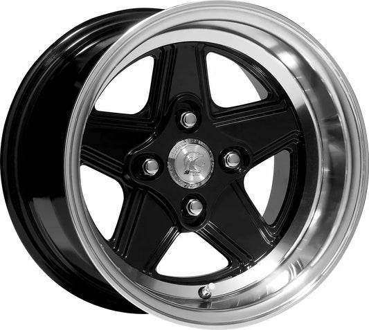 A-LINE ASSEN 13X8 BLACK MACHINED LIP PCD 4/114.3 ET -7 SET OF 4
