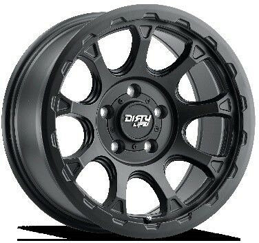 DIRTY LIFE A9307 DRIFTER 17X8.5 MATTE BLACK W/ MATTE BLACK LIP PCD 139.7 ET -6