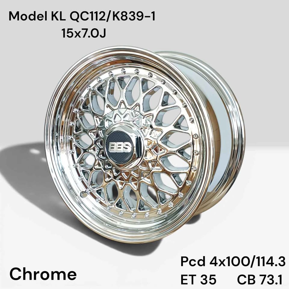 WHEEL TECH CHROME BBS 17INCH 4/100/114.3