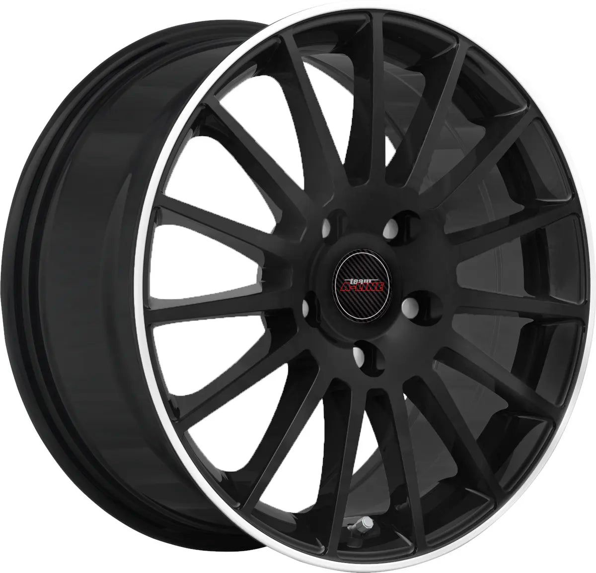 A-LINE MAISON 17X7.5 BLACK MACHINED LIP PCD 5/100 ET 35 SET OF 4