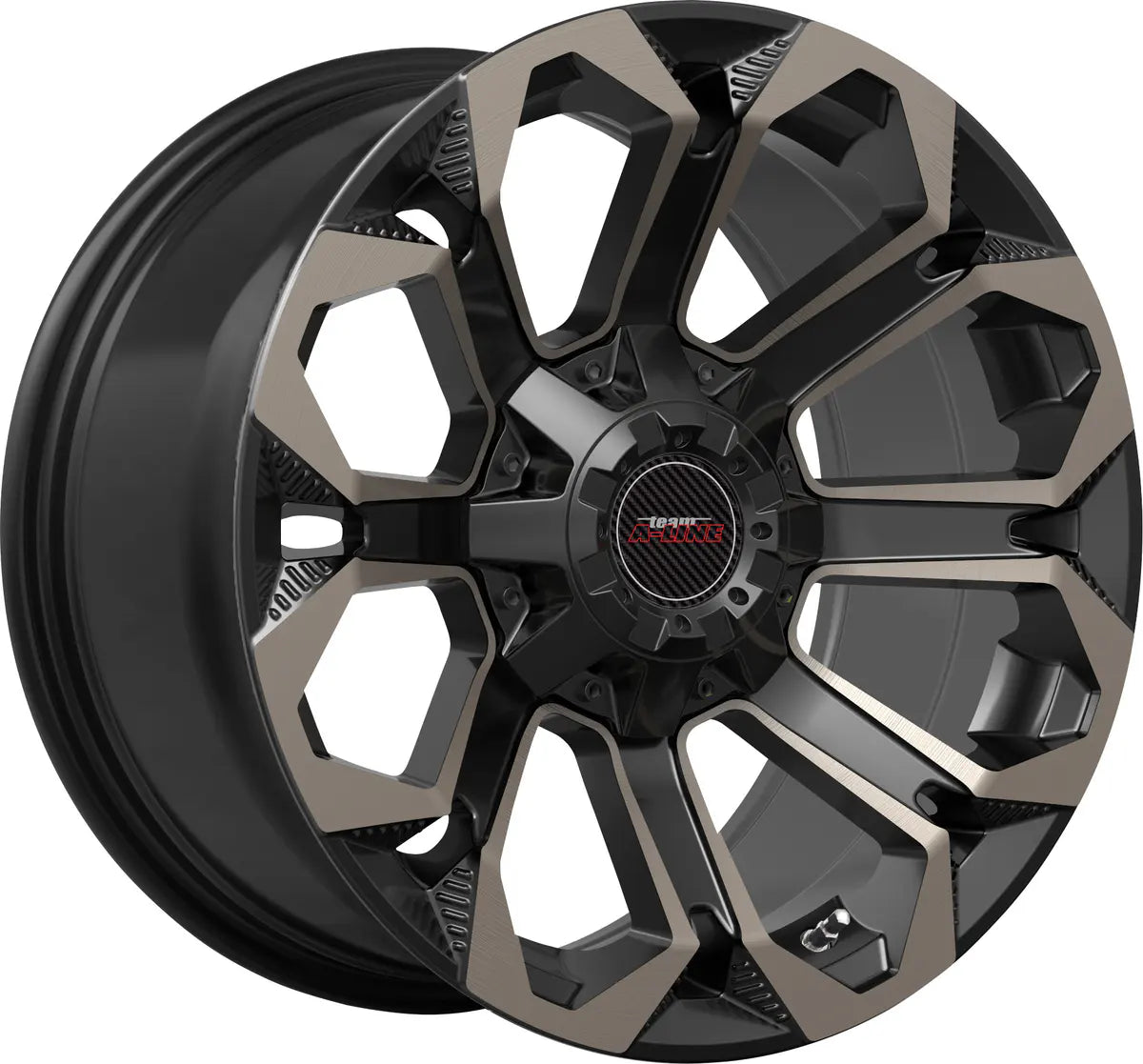 A-LINE HURRICANE 20X9 SATIN BLACK TINT PCD 6/139.7 ET 25 SET OF 4