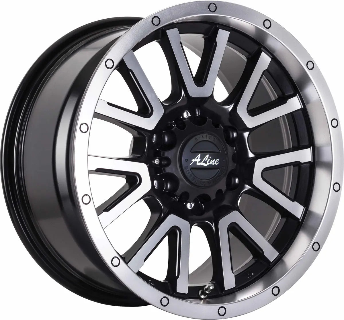 A-LINE VOLCANO 15X7 MACHINED PCD 6/139.7 ET 10 SET OF 4
