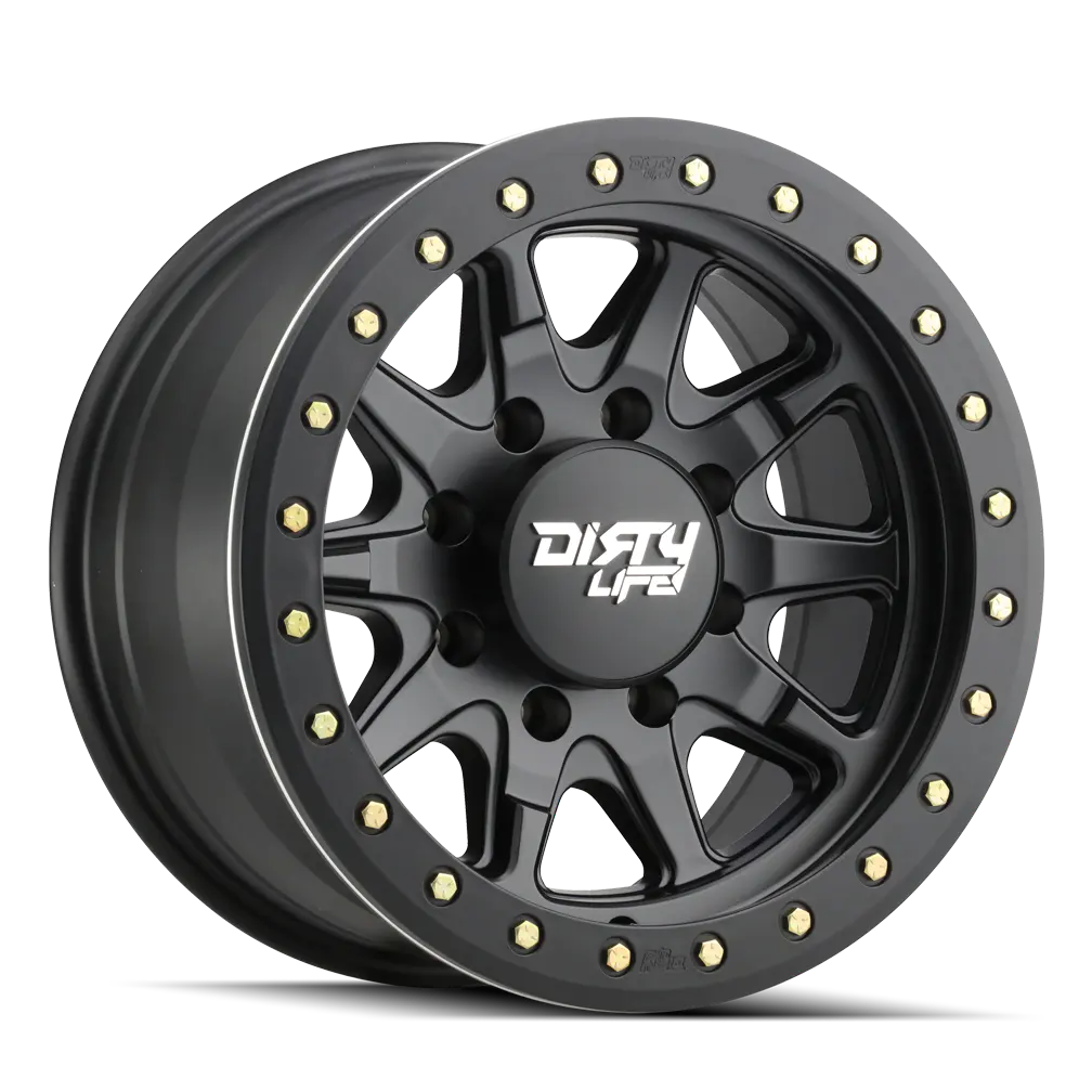 DIRTY LIFE A9304 DT2 17X9 MATTE GUNMETAL W/SIMULATED RING PCD 150 ET -12