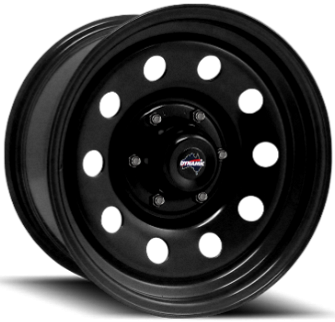 DYNAMIC STEEL WHEELS BLACK ROUND HOLE 17X9 BLACK ROUND PCD 170 ET -12