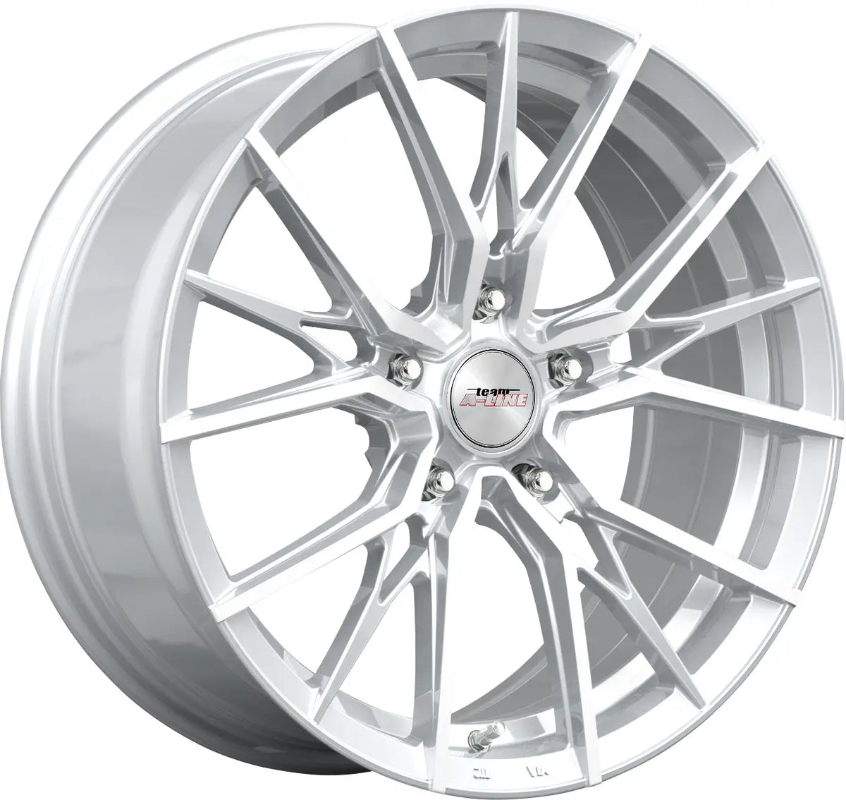 A-LINE MENACE 17X7.5 ARCTIC SILVER PCD 5/112 ET 35 SET OF 4