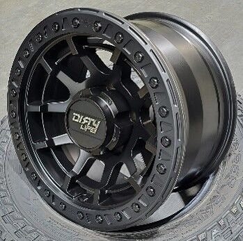 DIRTY LIFE A9317 DT3 17X9 MATTE BLACK W/PLASTIC RING PCD 139.7 ET 0