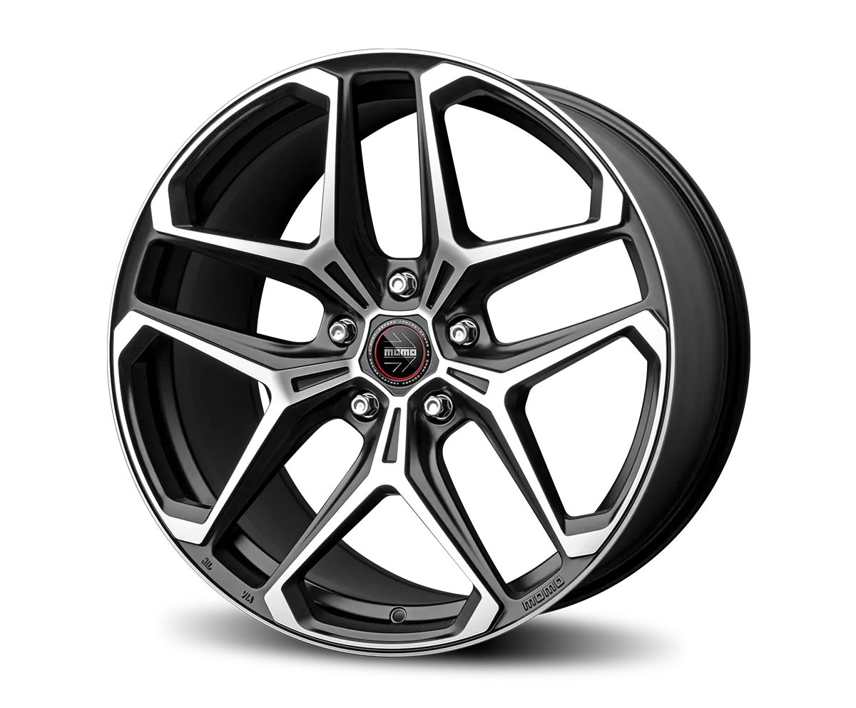 MOMO RF-04 20X9 MATTE BLACK POLISHED PCD 108 ET 43