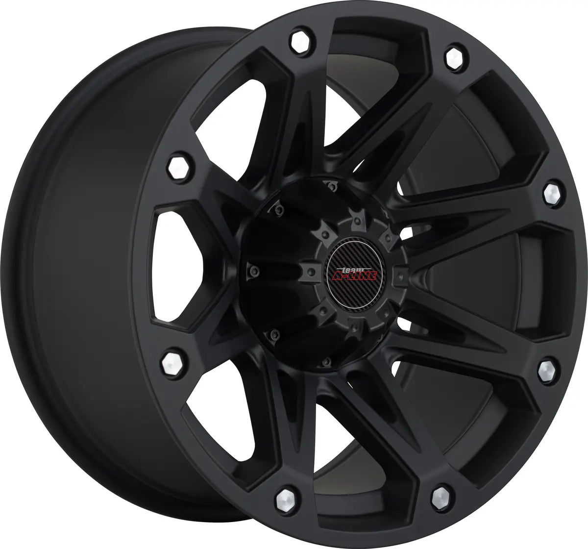 A-LINE HAZARD 14X7 SATIN BLACK PCD 6/139.7 ET -5 SET OF 4
