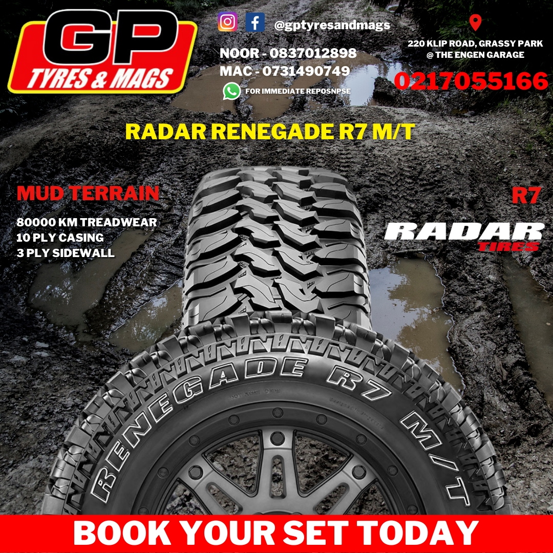 RADAR RENEGADE R7 M/T – GP Tyres & Mags RADAR RENEGADE R7 M/T – GP Tyres & Mags
